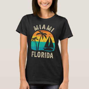 Camiseta Vintage Miami Florida Sunset Mating Family Vaca