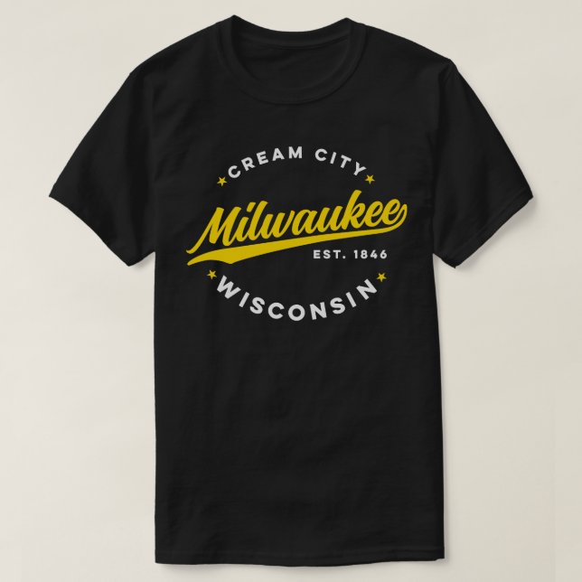 Camiseta Vintage Milwaukee Wisconsin Cream City USA (Frente do Design)