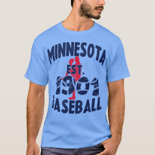 Camiseta Vintage Minnesota Baseball Est 1901 Baseball Pitch