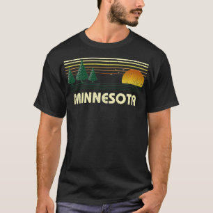 Camiseta Vintage Minnesota Sunset State Viagem Souvenir