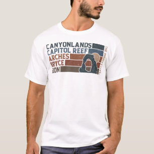 Camiseta Vintage Moab Souvenir Big 5 Utah poderoso 5 Nação