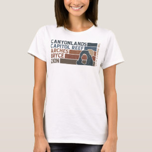 Camiseta Vintage Moab Souvenir Big 5 Utah poderoso 5 Nação