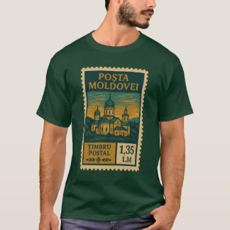 Camiseta Vintage Moldova Postage Stamp Shirt