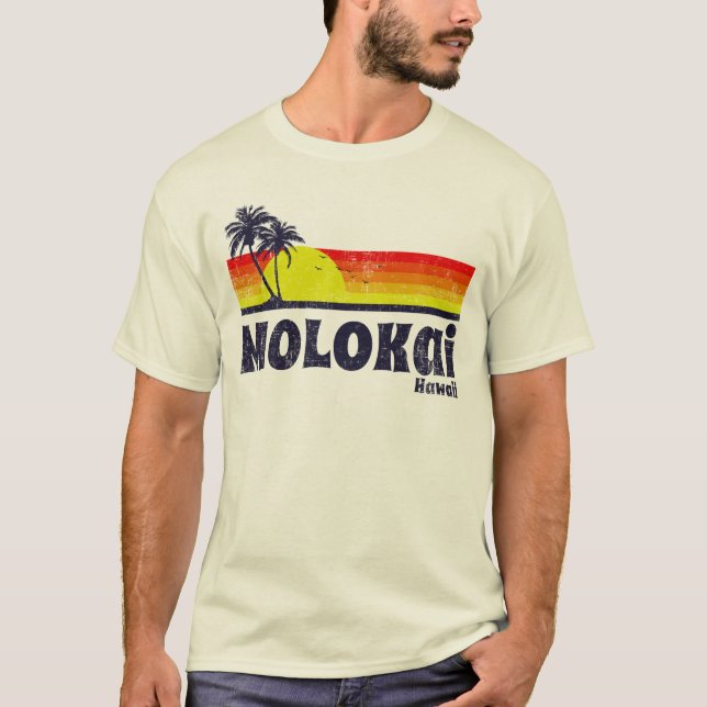 Camiseta Vintage Molokai Havaí (Frente)