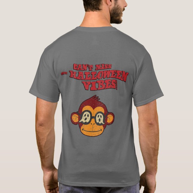 Camiseta Vintage Monkey Ghost – Não Perca o Halloween (Verso)