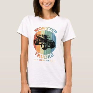 Camiseta Vintage Monster Truck É Meu Jam Retro Mulheres T-S