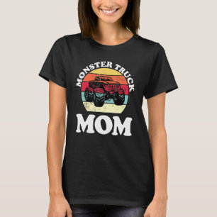 Camiseta Vintage Monster Truck Mãe Motores Retro Sunset Wom
