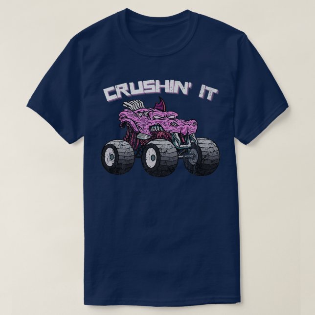 Camiseta Vintage Monster Truck Retro264 (Frente do Design)