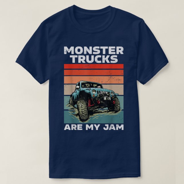 Camiseta Vintage Monster Trucks É Meu Emperramento (Frente do Design)