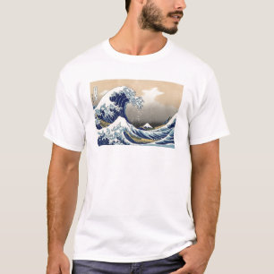 Camiseta Vintage Monte Fuji e onda