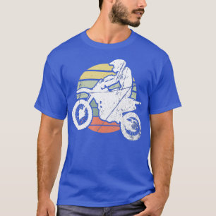 Camiseta Vintage Motocross Dirt Bike Retro Silhouette