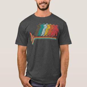Camiseta Vintage Motocross Heartbeat Retro DirtBike para