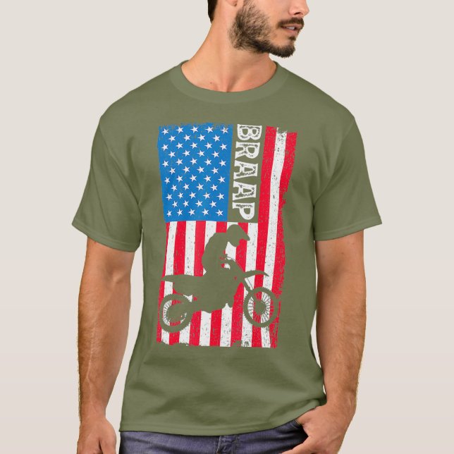 Camiseta Vintage Motorcycle Dirt Bike Motocross American (Frente)