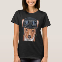 Vintage Motorcycle Helmet Basenji