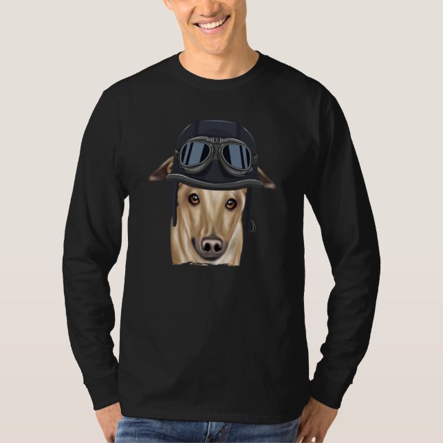 Camiseta Vintage Motorcycle Helmet Greyhound (Frente)