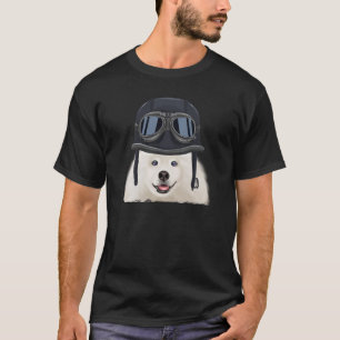 Camiseta Vintage Motorcycle Helmet Samoyed