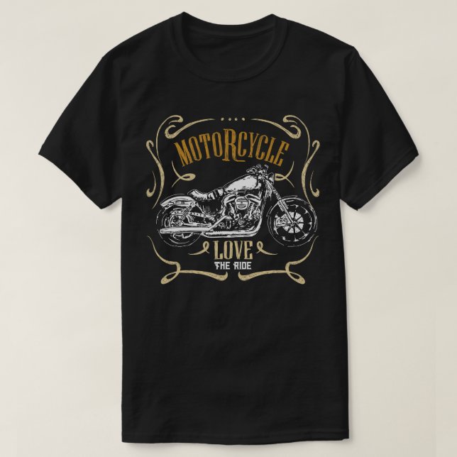Camiseta Vintage Motorcycle Rider Biker (Frente do Design)