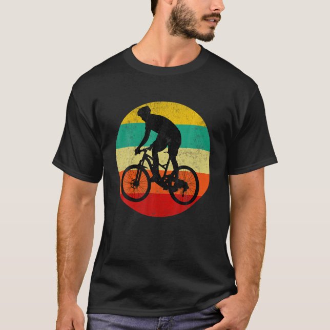 Camiseta Vintage Mountain Bike Silhouette (Frente)