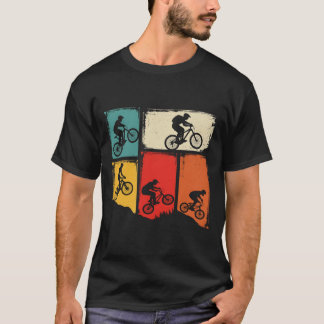 Camiseta Vintage Mountain Bike Silhouette T-Shirt