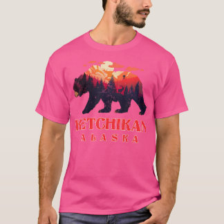Camiseta Vintage Mountain Grizzly Bear Ketchikan Alaska Hik