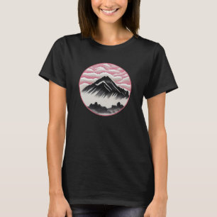Camiseta Vintage Mountain Japonês Paisagem T-Shirt