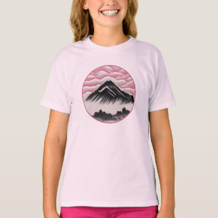 Camiseta Vintage Mountain Japonês Paisagem T-Shirt