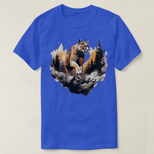 Camiseta Vintage Mountain Lion (Frente do Design)