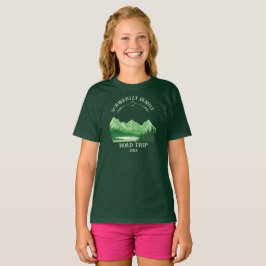 Camiseta Vintage Mountain Sunset lago ao ar livre Retrete v