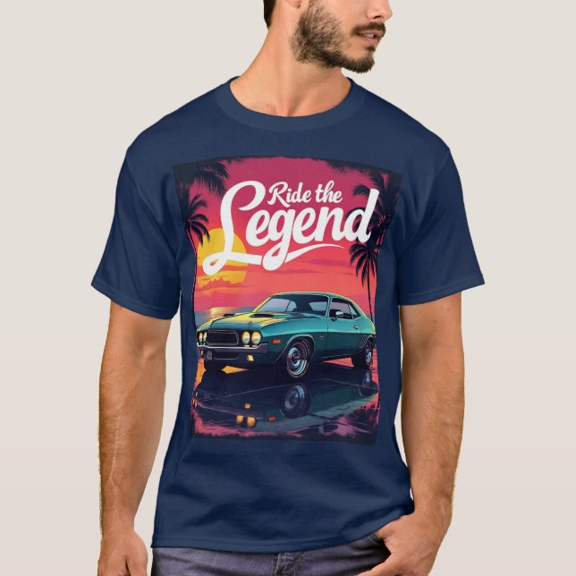 Camiseta Vintage Muscle Car: Esconda a Lenda (Frente)