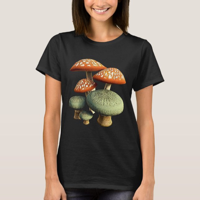 Camiseta Vintage Mushroom e Viciado em Natureza (Frente)