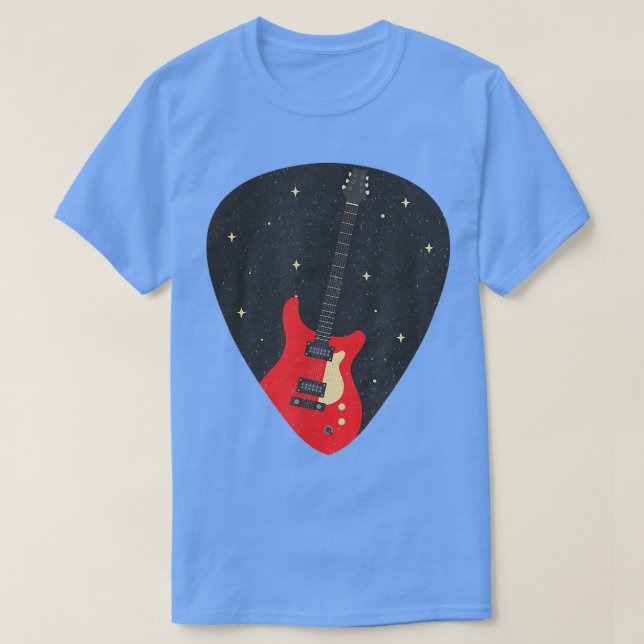 Camiseta Vintage Music Guitar Pick String Instrument3172 (Frente do Design)