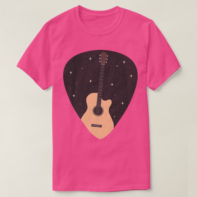 Camiseta Vintage Music Guitar Pick String Instrumento 3185 (Frente do Design)