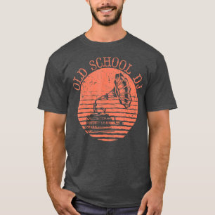 Camiseta Vintage Music Retro Record Player Antiga