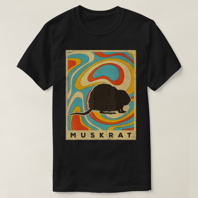 Camiseta Vintage Muskrat Lover Animal Retro Style (Frente do Design)