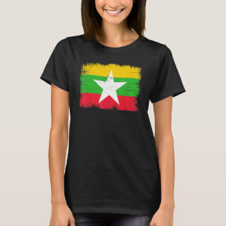 Camiseta Vintage Myanmar Flag Burmese Independence Day