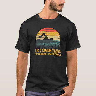 Camiseta Vintage Nadando Para Homens Nadando Nadador