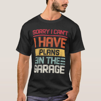 Camiseta Vintage, não posso ter planos na garagem dizendo