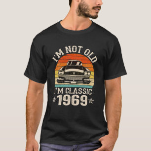 Camiseta Vintage Não sou Velho Sou Clássico de 1969 53º Ani