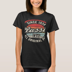 Camiseta Vintage Nascido Em 1934 88º Aniversário 88 Anos 1