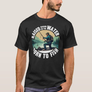 Camiseta Vintage "Nascido para Pescar"