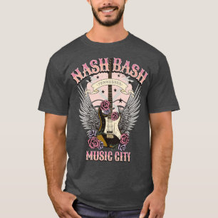 Camiseta Vintage Nash Bash Nashville Tennesee Guitar e Ro