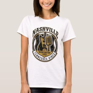 Camiseta Vintage Nashville Tennessee Music City Retro
