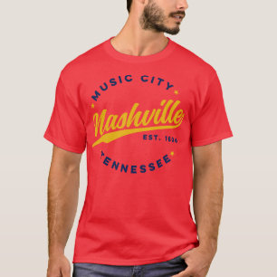 Camiseta Vintage Nashville Tennessee Music City Retro EUA 1