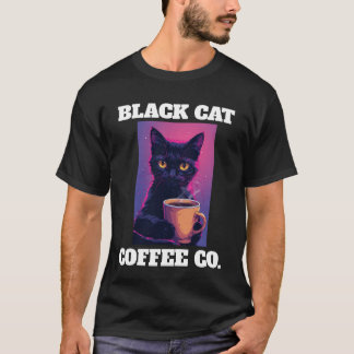 Camiseta vintage neon BLACK CAT COFFEE outono