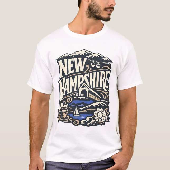 Camiseta Vintage New Hampshire State Heritage  (Frente)