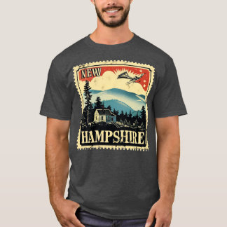 Camiseta Vintage New Hampshire Viagem Stamp Design