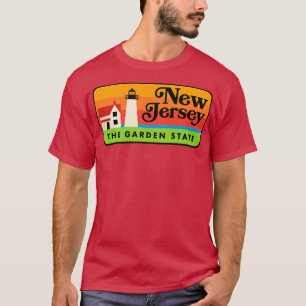 Camiseta Vintage New Jersey, O Farol Do Estado Do Jardim Ru