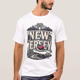 Camiseta Vintage New Jersey State Heritage Garden State Art