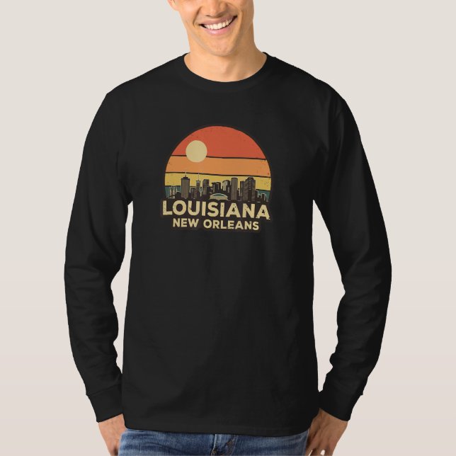 Camiseta Vintage New Orleans Skyline (Frente)