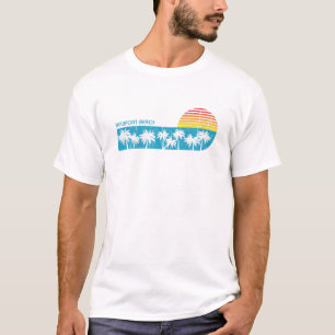 Camiseta Vintage Newport Beach CA Palm Tree Rapariga